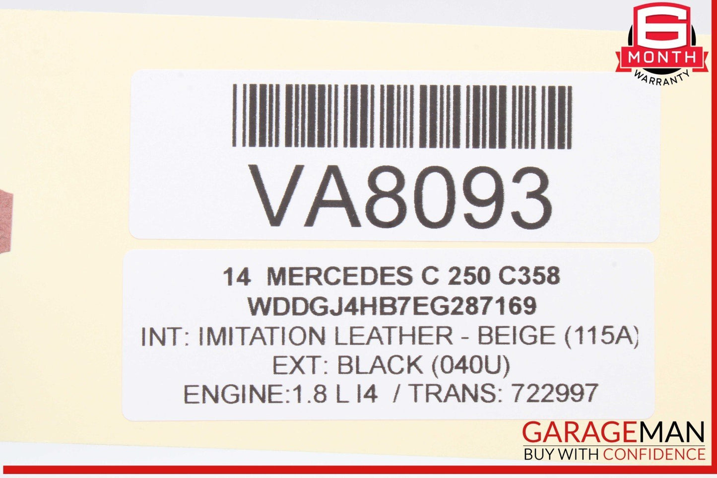 08-16 Mercedes W204 C250 Front Right Passenger Side Window Regulator Motor OEM