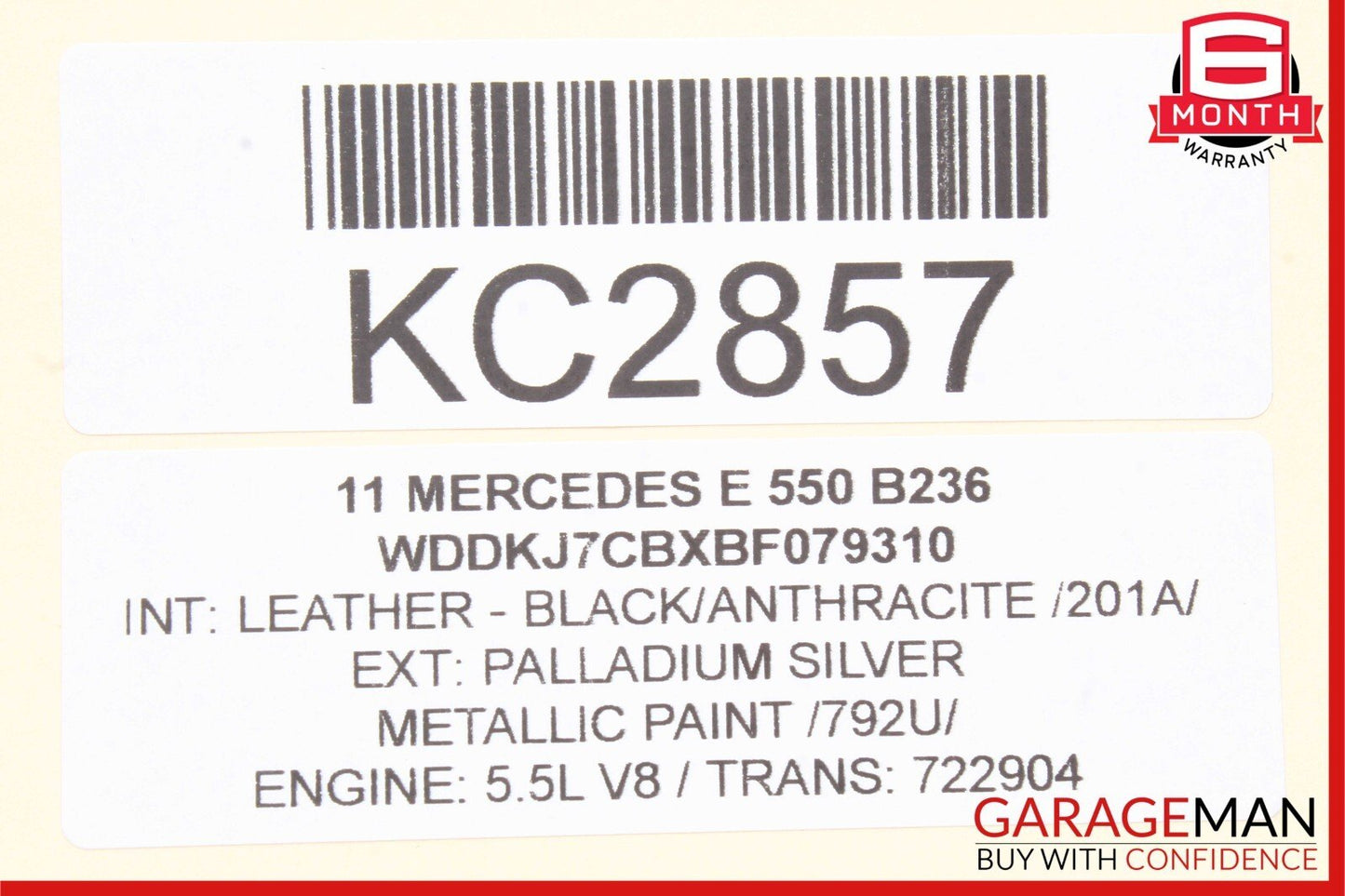 10-13 Mercedes W207 E550 Coupe Rear Left Driver Side Quarter Window Glass