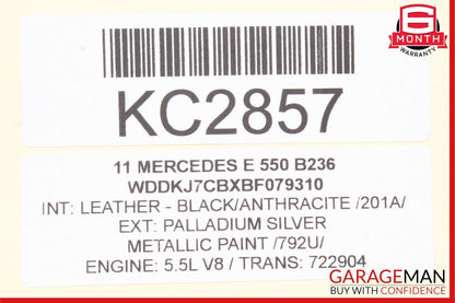 10-13 Mercedes W207 E550 Coupe Rear Left Driver Side Quarter Window Glass