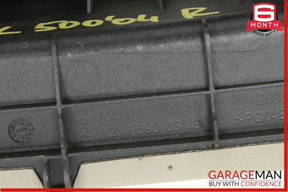 03-08 Mercedes R230 SL500 SL600 Rear Deck Shelf Speaker Trim Cover Panel Beige