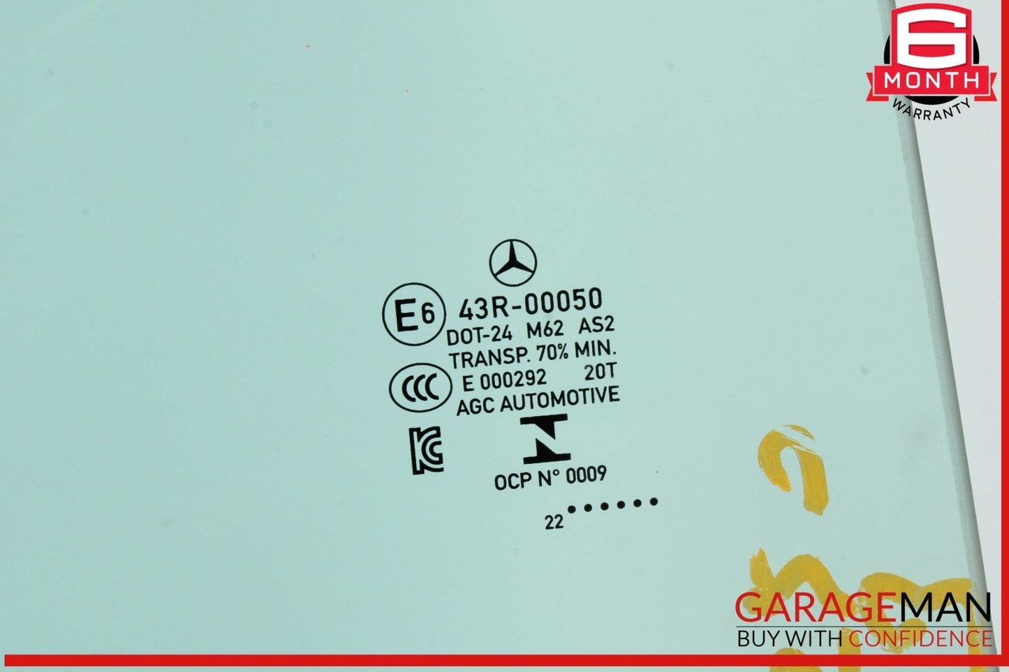 20-23 Mercedes C118 W118 CLA250 Rear Right Passenger Side Door Window Glass OEM