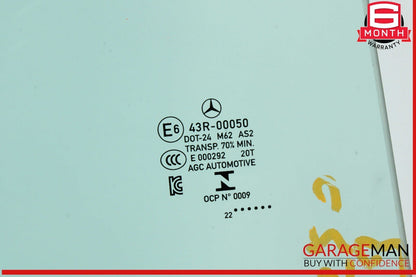 20-23 Mercedes C118 W118 CLA250 Rear Right Passenger Side Door Window Glass OEM