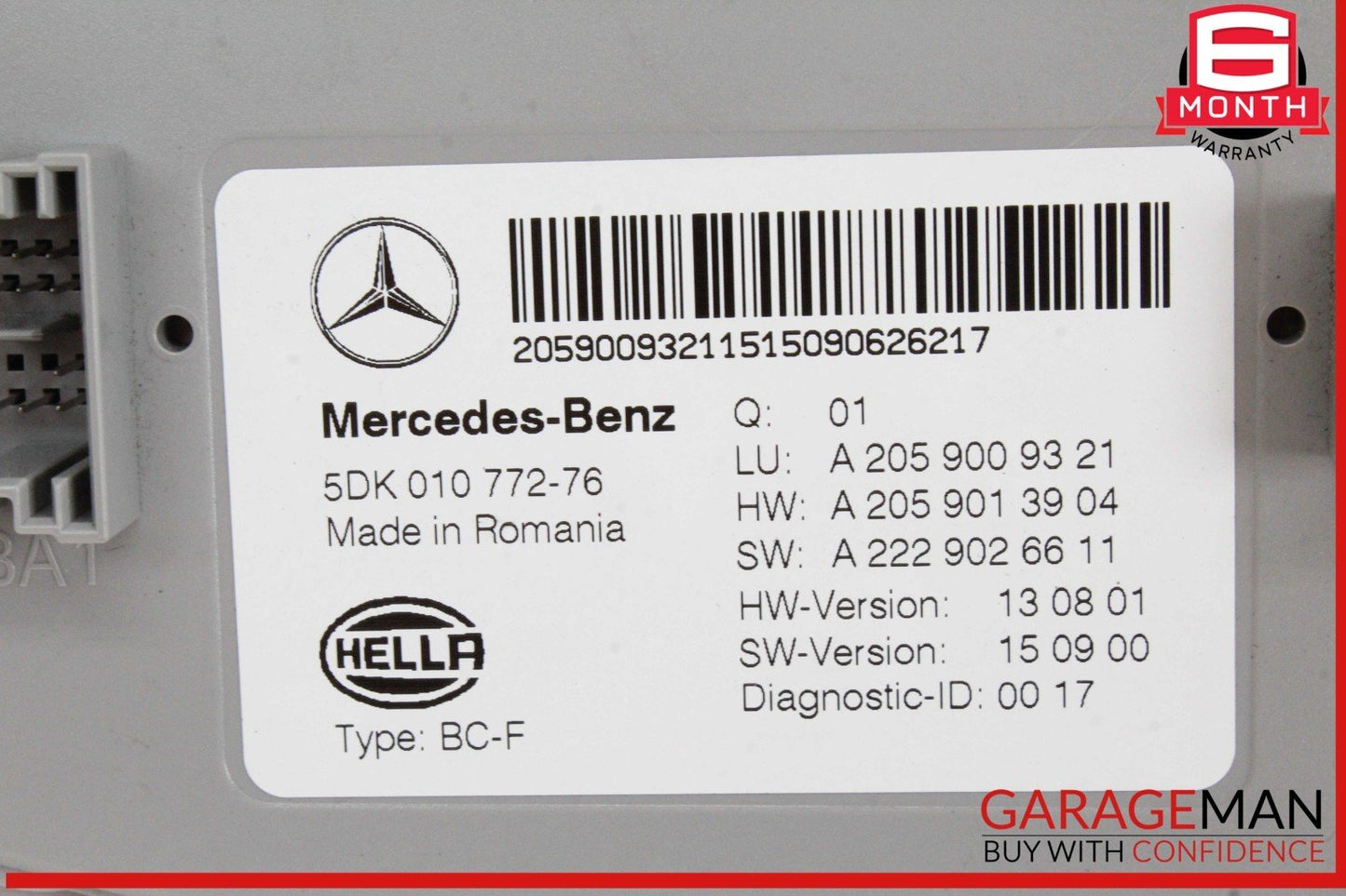 15-20 Mercedes W205 C300 GLC43 C63 AMG SAM Signal Lamp Control Module OEM