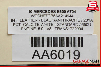 10-13 Mercedes W212 E500 E550 Front Right Passenger Side Interior Door Panel OEM