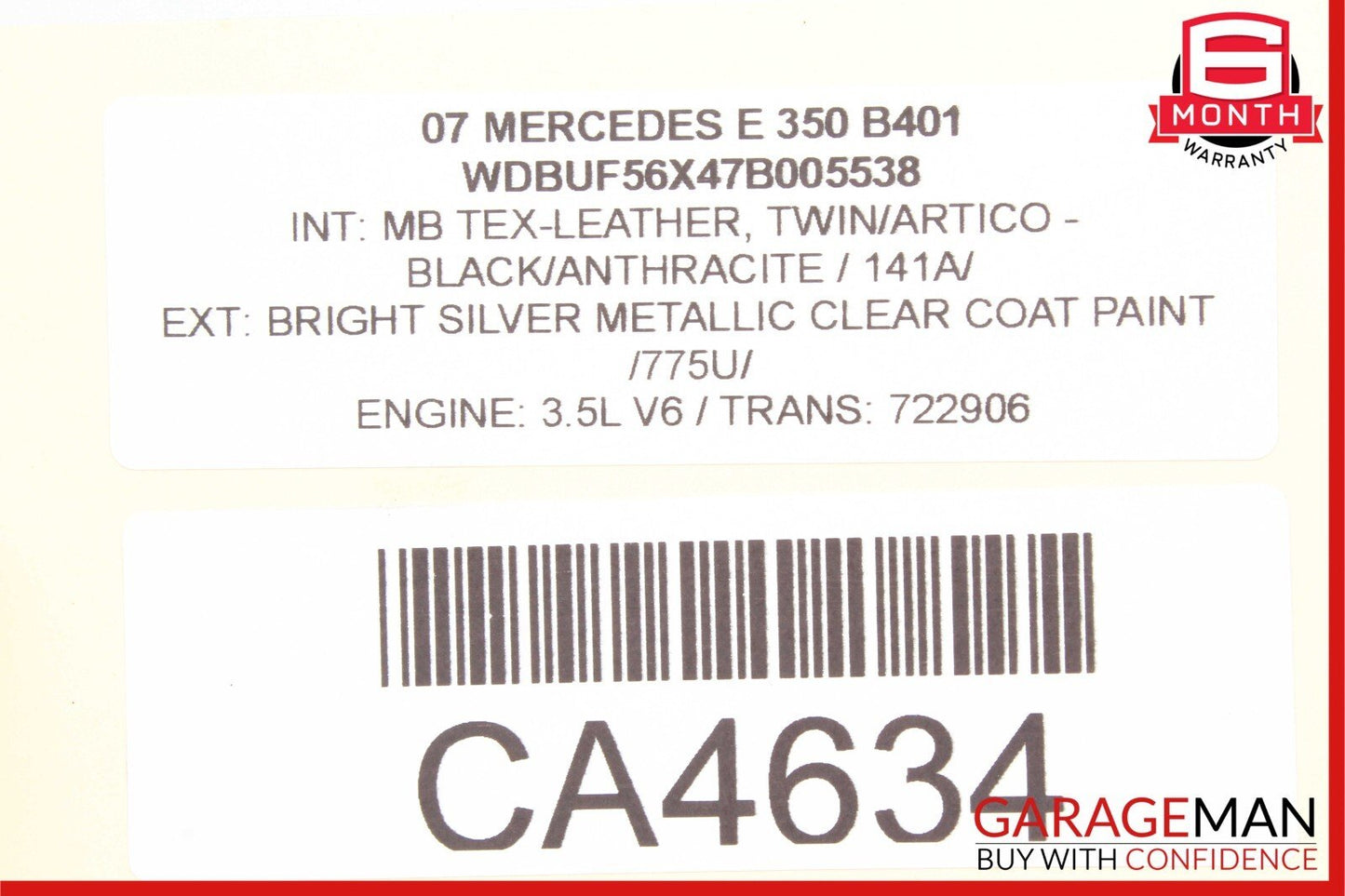 03-06 Mercedes W211 E55 AMG E320 Rear Right Exterior Door Handle Keyless Go OEM