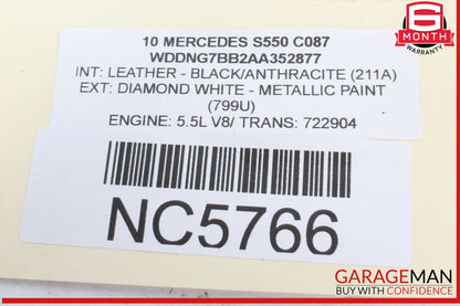 10-13 Mercedes W221 S550 Front Right Side Seatbelt Seat Belt Retractor OEM