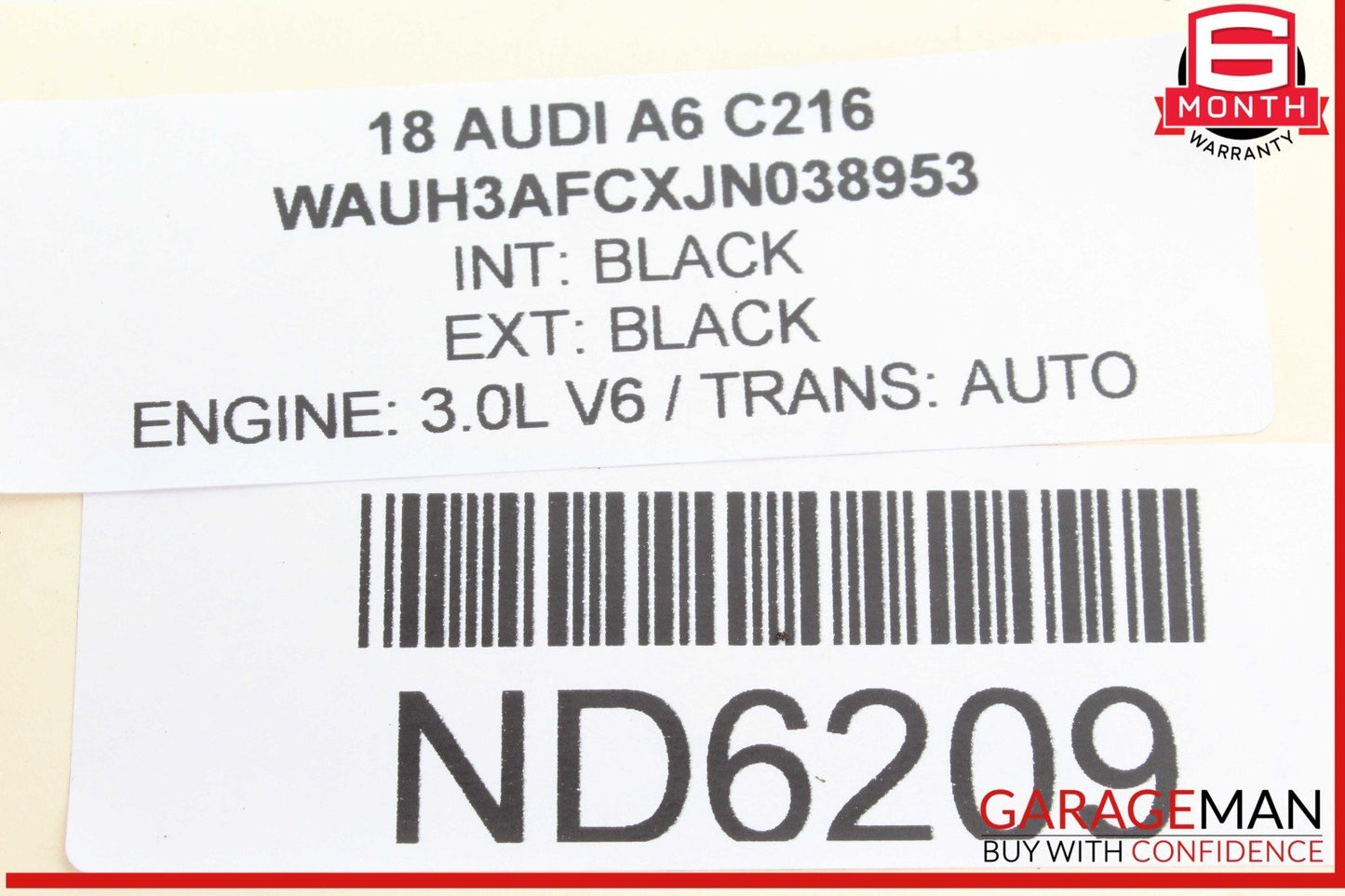 09-18 Audi A6 A7 S4 A4 Rear Left Driver Side Upper Control Arm 8K0505323H OEM