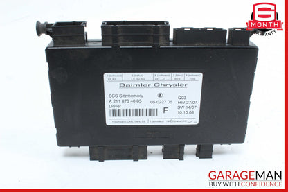 03-12 Mercedes W219 CLS550 E320 Front Left Seat Control Module OEM
