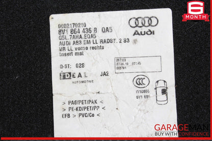 17-20 Audi S3 A3 Front & Rear Floor Mat Carpet Carpets Black Set of 4 OEM