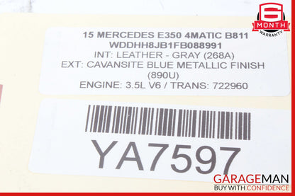 10-16 Mercedes W212 E350 Rear Right Side Spindle Knuckle Hub Brake Rotor