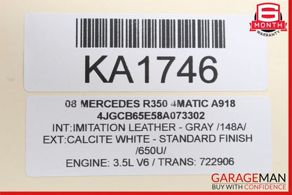 06-13 Mercedes W251 R320 GL450 Valeo Rear Window Windshield Glass Wiper Motor