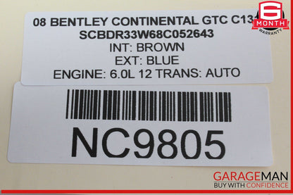 07-11 Bentley Continental GTC Anti Theft Alarm Movement Control Module Unit OEM