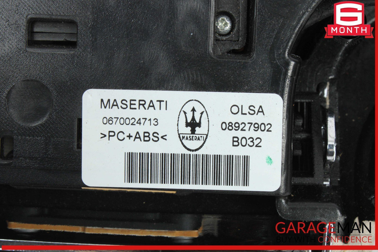 14-17 Maserati Quattroporte S Front Overhead Dome Light Lamp 670024713 OEM