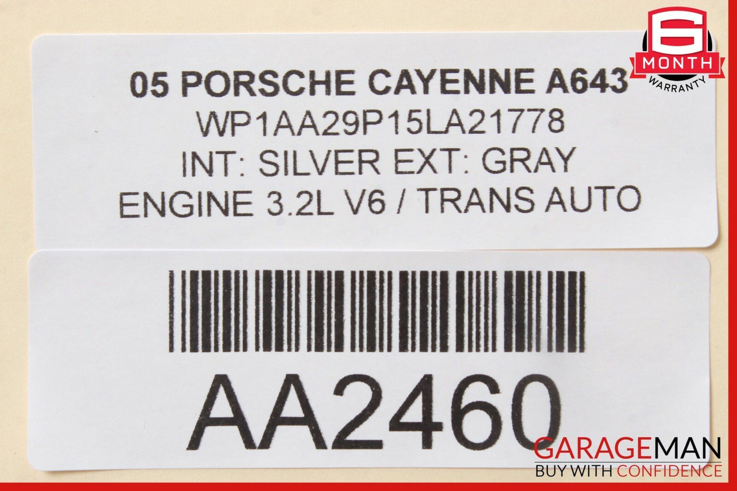 04-06 Porsche Cayenne 955 Front Right or Left Side Drive Axle Shaft Driveshaft