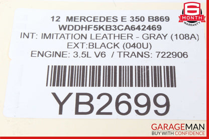 08-14 Mercedes W212 E350 Rear Right Side Spindle Knuckle Hub Bearing Brake Rotor