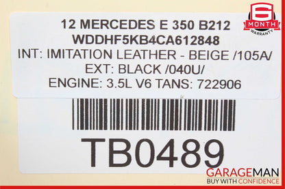 10-16 Mercedes W212 E350 RWD Sedan Front Left Side Spindle Knuckle Hub Bearing