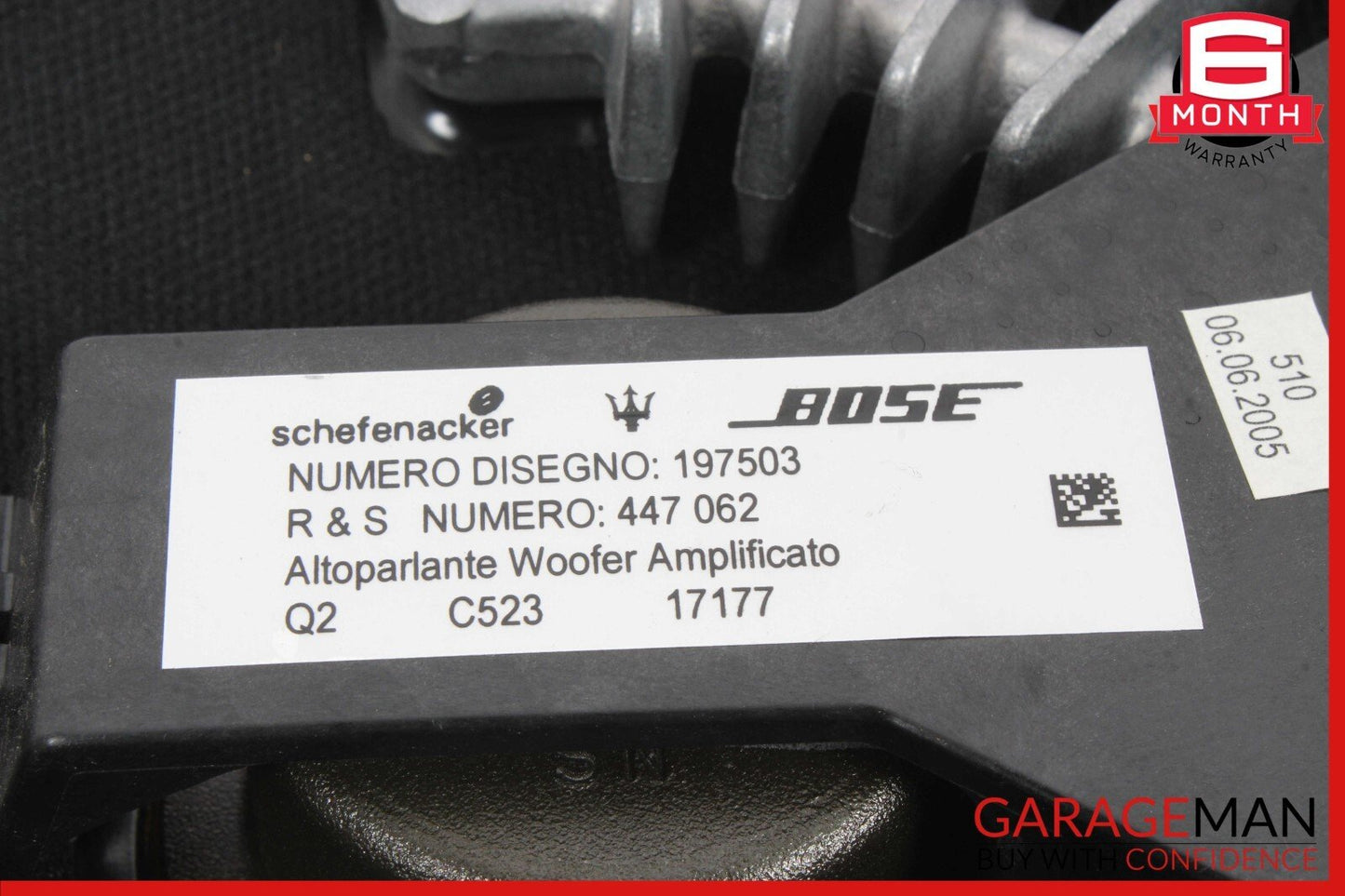 03-19 Maserati Quattroporte Rear Bose Subwoofer Sub Woofer Sound Speaker OEM
