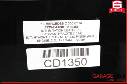 15-21 Mercedes W205 C300 C63 AMG Sliding Panoramic Sunroof Sun Roof Glass OEM