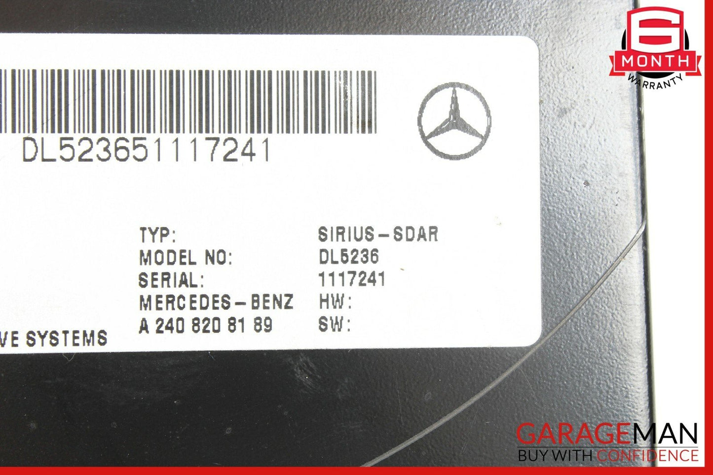 06-11 Mercedes W251 R500 ML350 GL450 Sirius Satellite Radio Receiver 2408208189