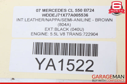 07-14 Mercedes W216 CL550 S550 Front Right Door Lock Latch Actuator Keyless Go