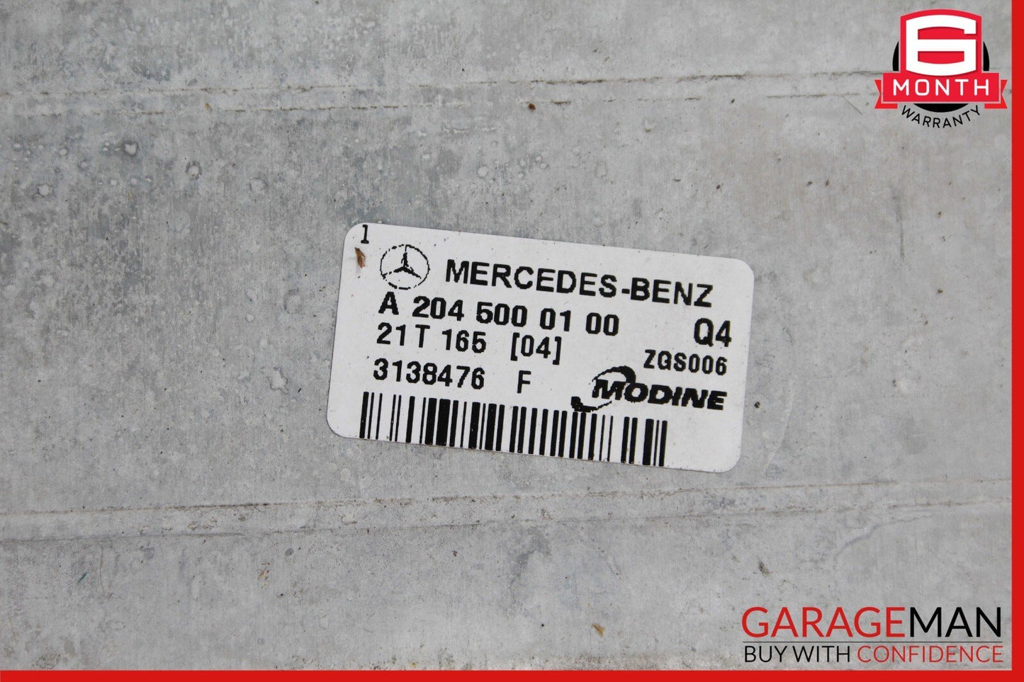 12-15 Mercedes W204 C250 SLK250 M271 Intercooler Air Radiator Inter Cooler