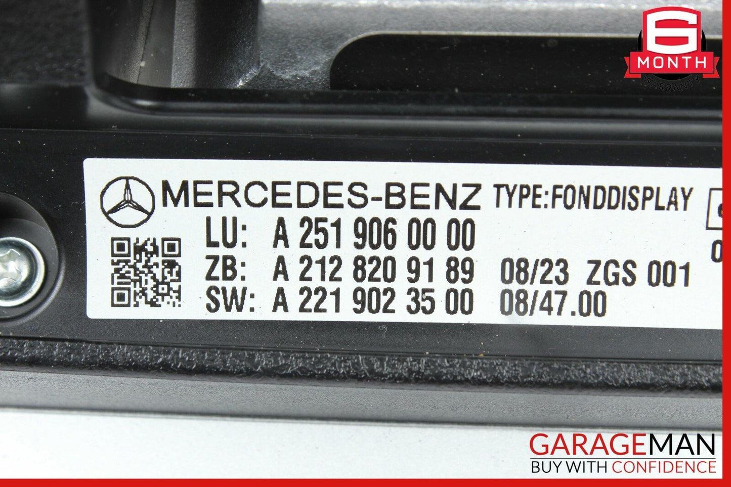 09-13 Mercedes X164 GL350 ML550 R350 Headrest Screen Monitor Display Set OEM
