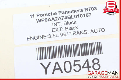 10-16 Porsche Panamera 970 Rear Left Side Exterior Door Handle Keyless Go OEM