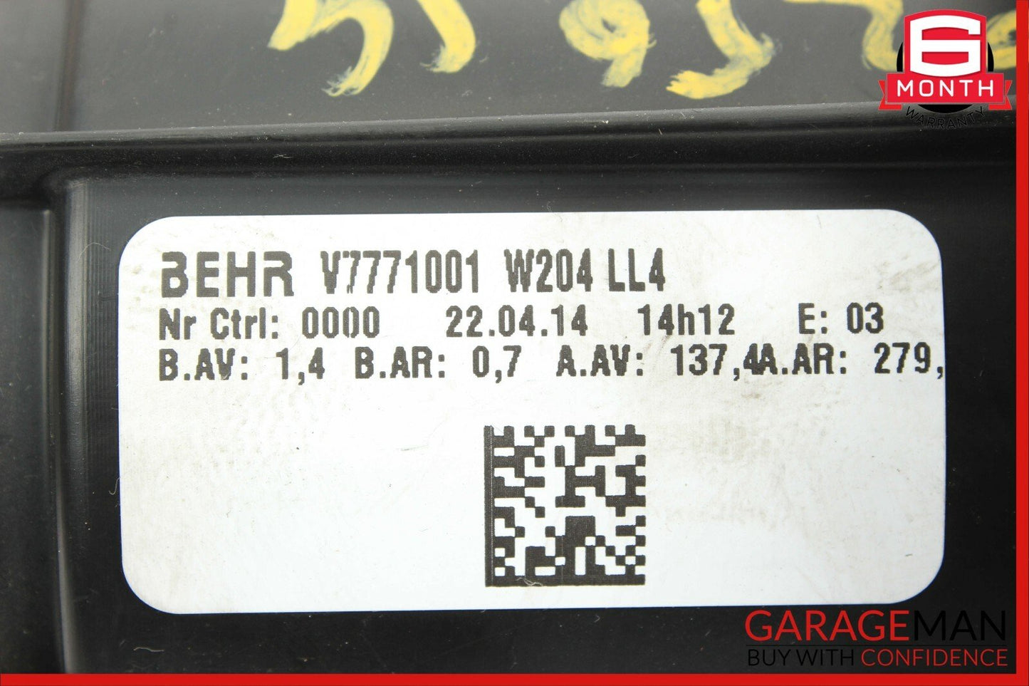 11-18 Mercedes W204 C250 E350 AC A/C Heater Blower Motor Fan 2128200708