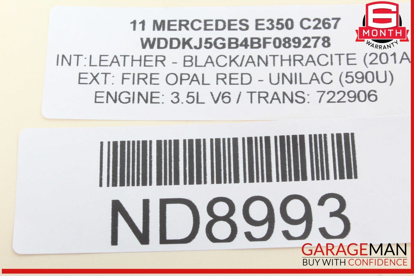 10-17 Mercedes W212 E350 Panoramic Sunroof Sun Roof Motor 2128200008 OEM