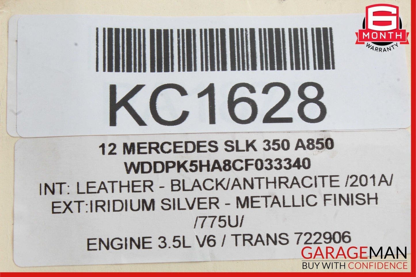12-16 Mercedes R172 SLK350 3.5L V6 ECU ECM Engine Computer Control Module Unit