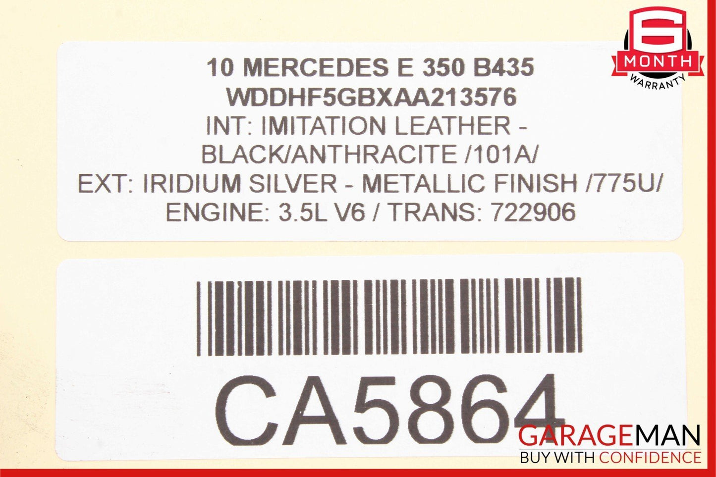 06-11 Mercedes C300 SLK300 C250 E350 Engine Motor Brake Vacuum Pump 2722300565