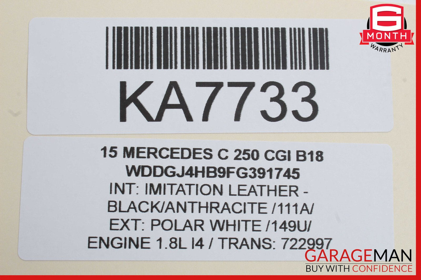 08-15 Mercedes W204 C250 C300 Trunk Lid Release Handle 2047500293 OEM