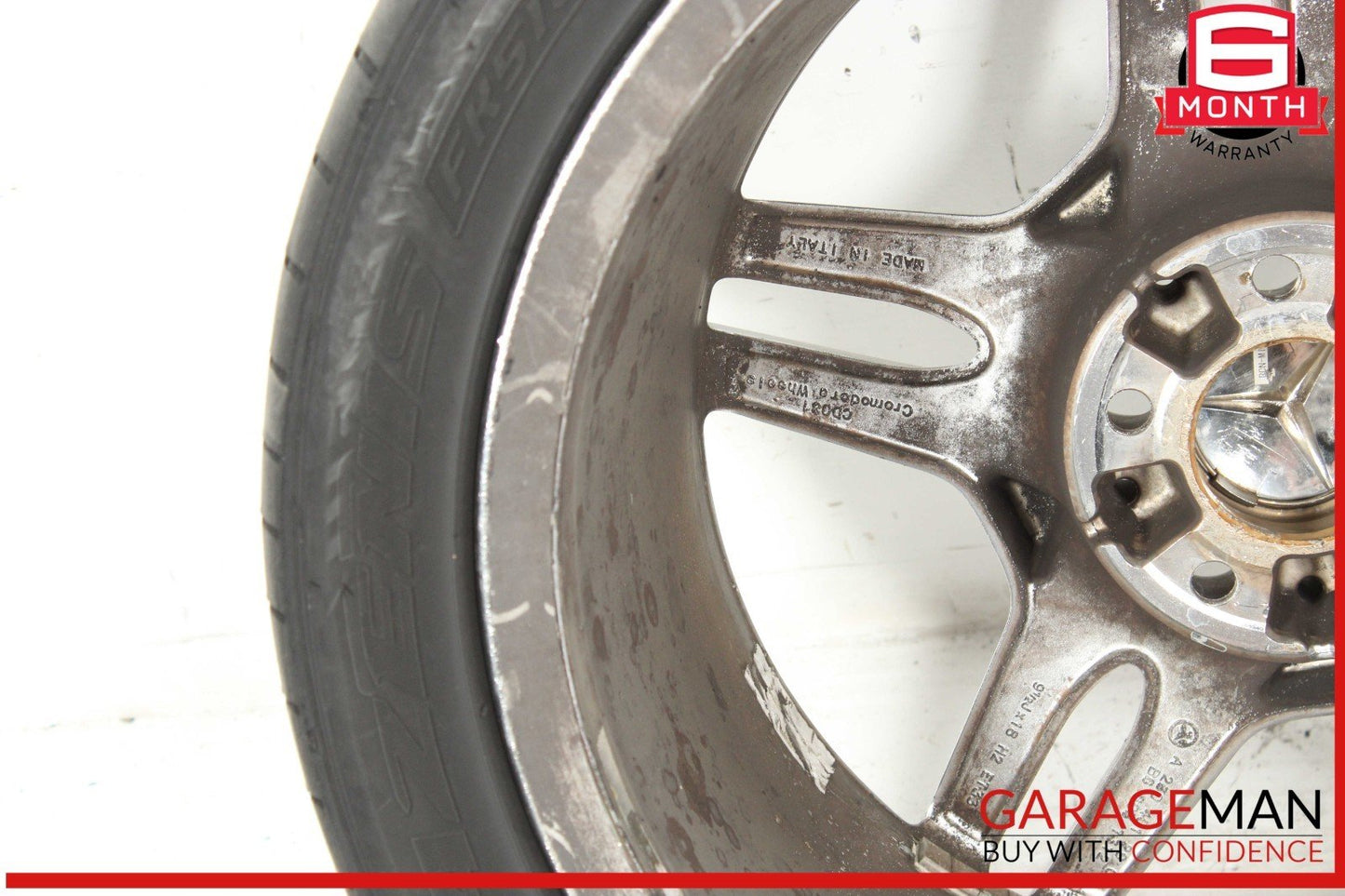 03-12 Mercedes R230 SL550 SL65 AMG Rear Wheel Tire Rim 9.5Jx18H2 ET33 OEM