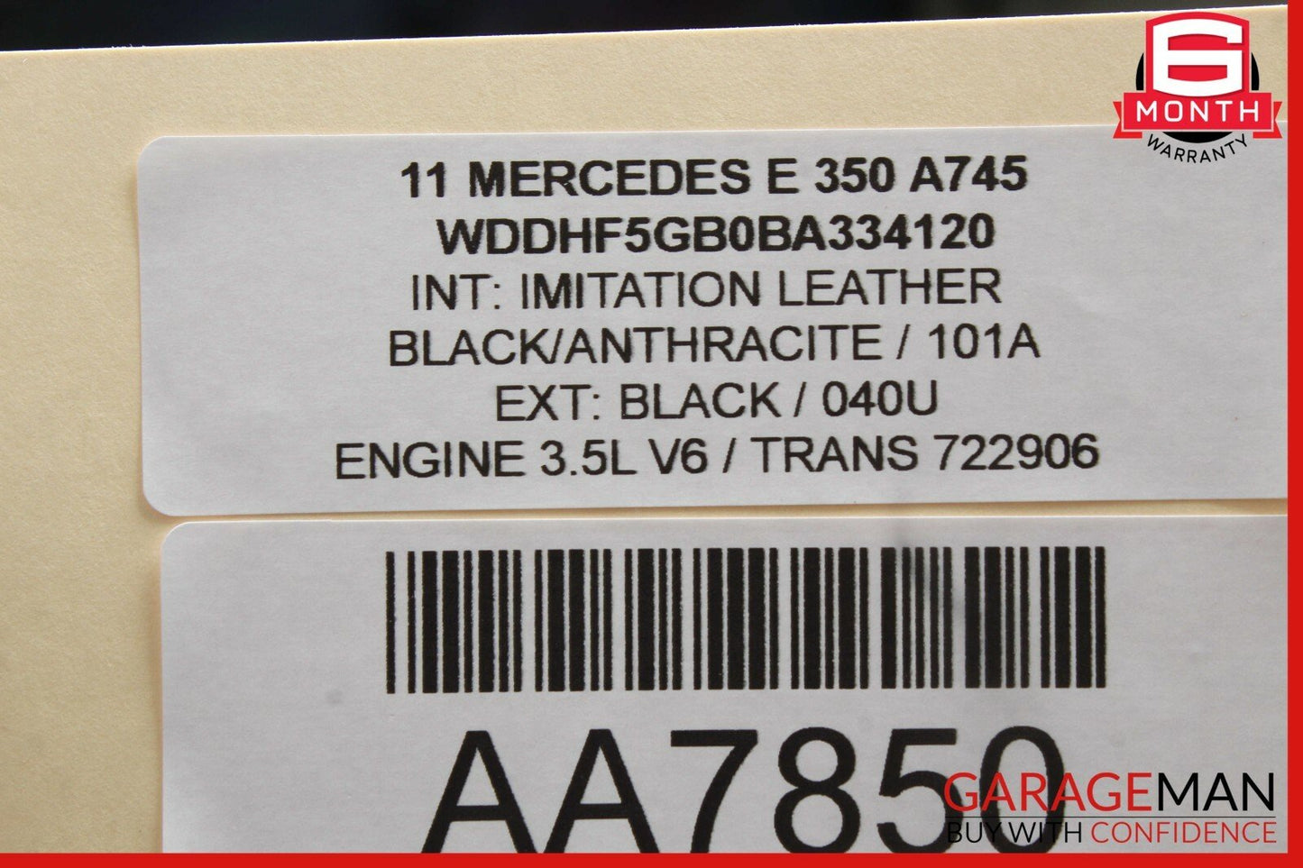 10-13 Mercedes W212 E350 Front / Rear Right Door Handle Palladium Black