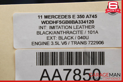 10-13 Mercedes W212 E350 Front / Rear Right Door Handle Palladium Black