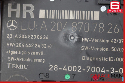 08-11 Mercedes W204 C300 C350 C63 AMG Rear Right Side Door Control Module Unit
