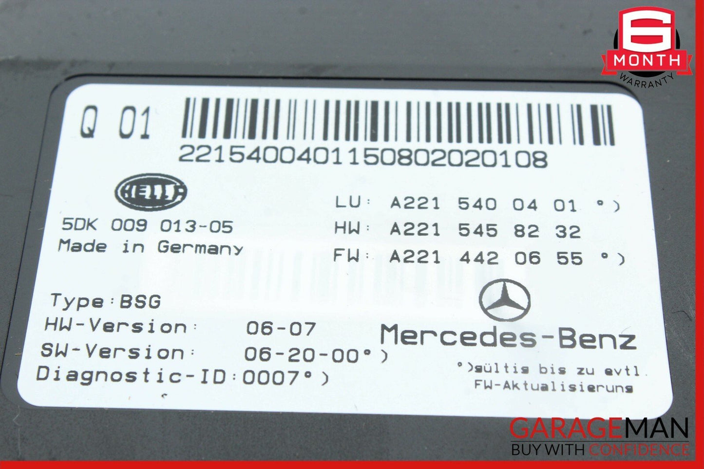 07-14 Mercedes W221 S550 CL550 Electric Power Supply Control Fuse Box Module OEM