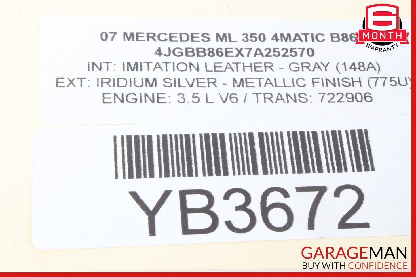 05-12 Mercedes W164 ML350 E350 SLK300 V6 Engine Coolant Motor Water Pump OEM