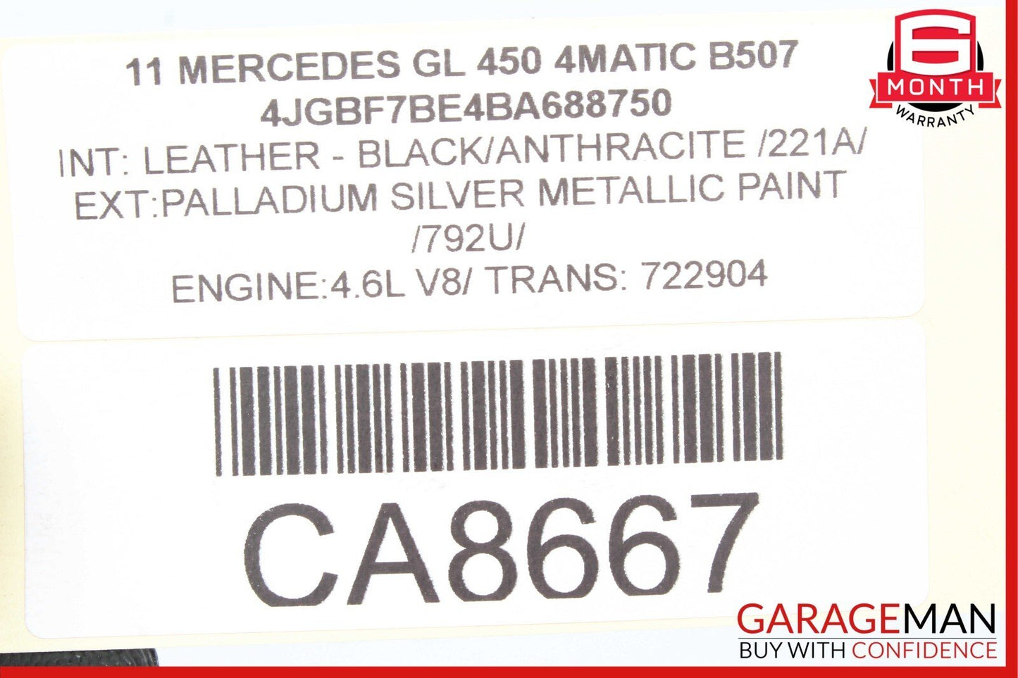 06-13 Mercedes X164 GL450 ML320 Front Left Driver Side Exterior Door Handle OEM