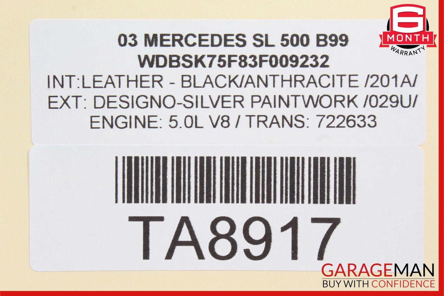 00-06 Mercedes R230 SL500 CLK55 AMG Voice Command Control Module 2208202185 OEM