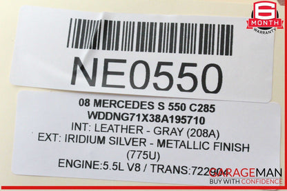 07-14 Mercedes W221 S550 S400 Central Gateway Control Module Unit 2215408362 OEM