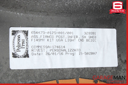 15-18 Ferrari California T Rear Left Side Quarter Panel Trim Cover Assy Beige