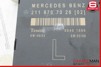 03-09 Mercedes W211 E350 E500 E63 AMG Front Left Side Door Control Module Unit