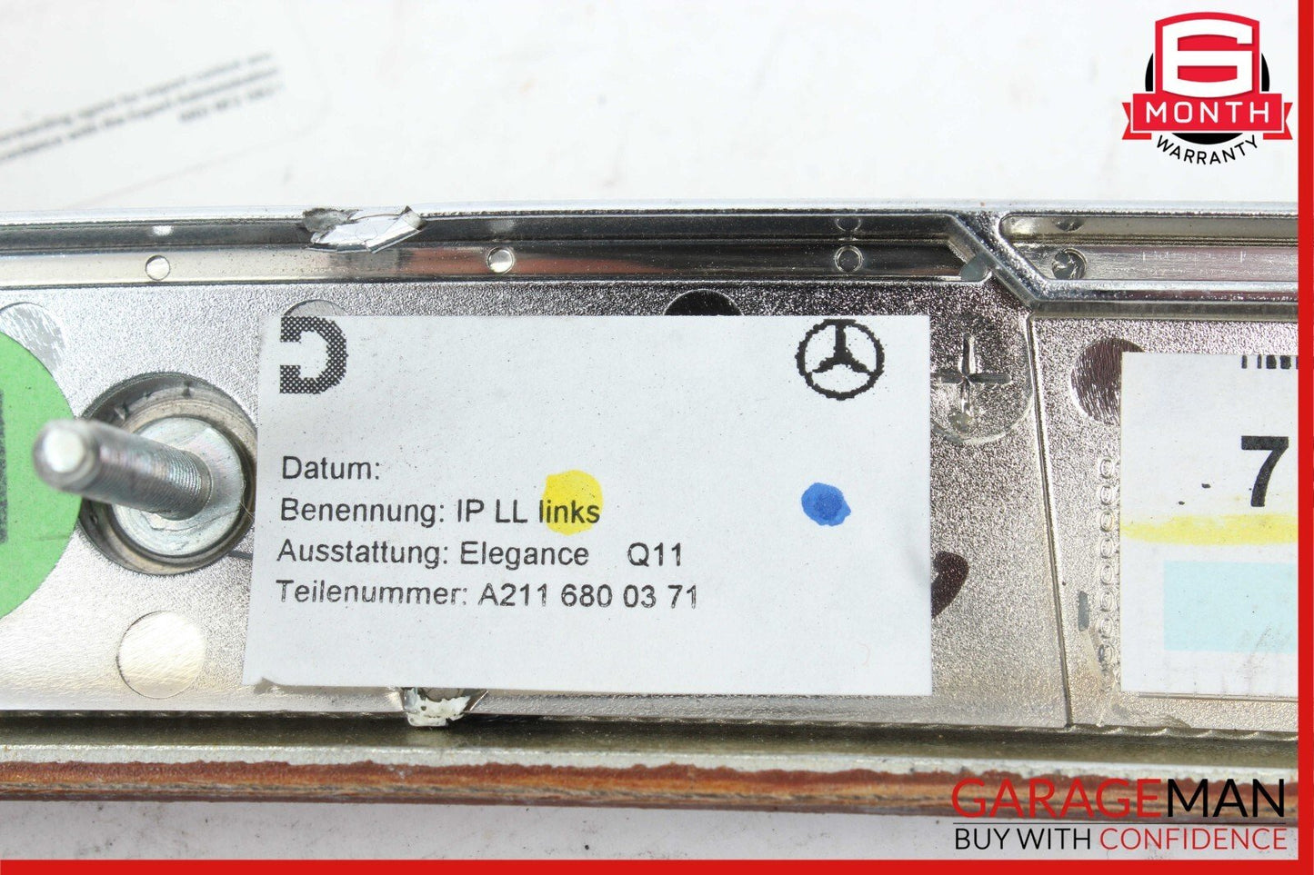 03-09 Mercedes W211 E350 E500 Dashboard Dash Left Molding Trim Wood 2116800371