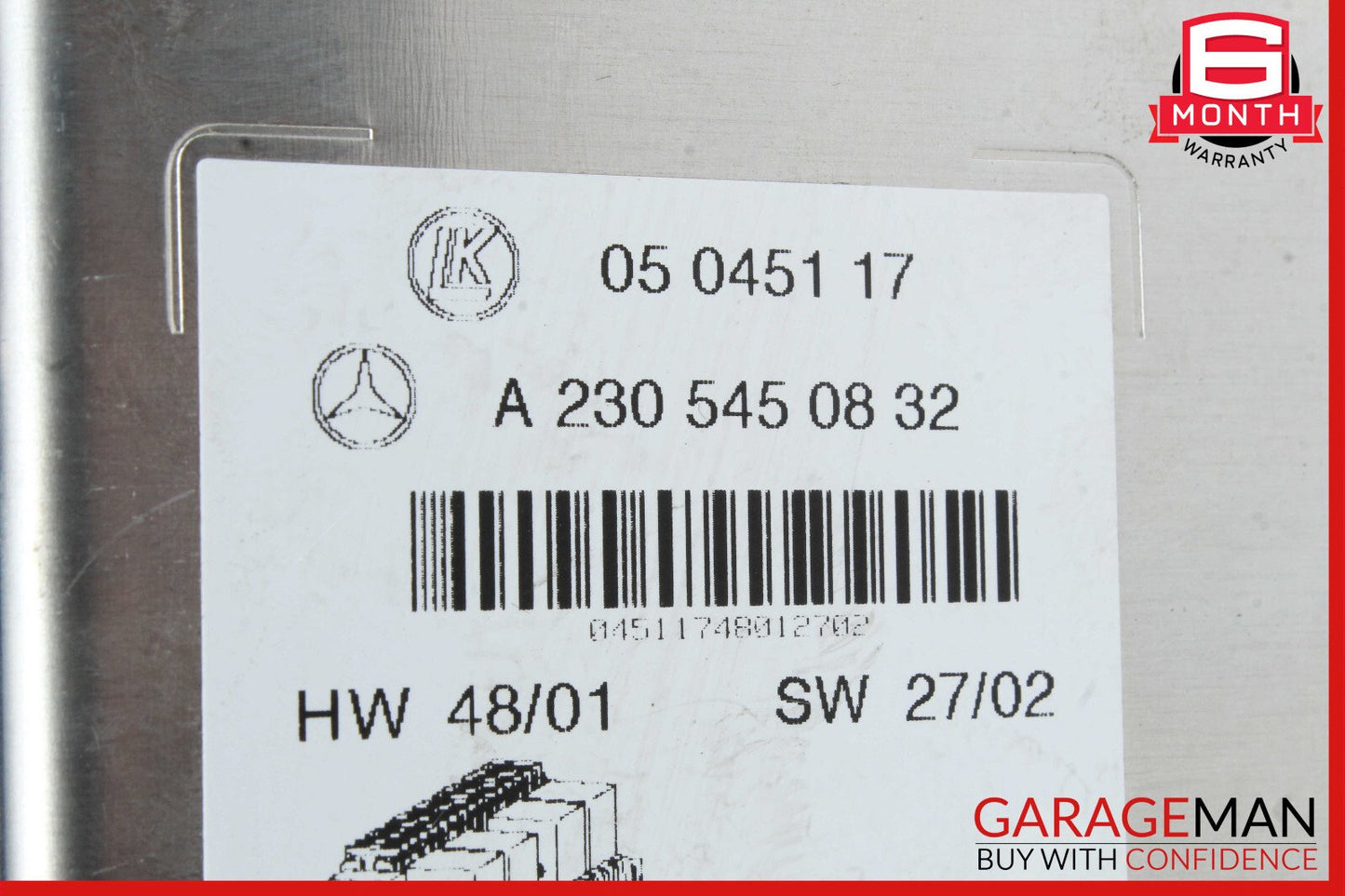 03-12 Mercedes R230 SL500 Front Left SAM Fuse Box Signal Acquisition Assembly