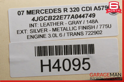 06-12 Mercedes W251 R350 ML450 Front Left Side Door Window Regulator Motor OEM