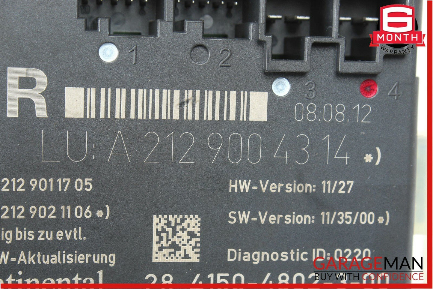 08-14 Mercedes W204 C300 C350 Front Right Side Door Control Module Unit