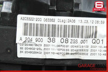 12-14 Mercedes W204 C250 C300 C350 Instrument Speedometer Cluster 2049003808 OEM
