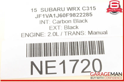 15-21 Subaru WRX Airbag Air Bag SRS Restraint System Control Module Unit OEM