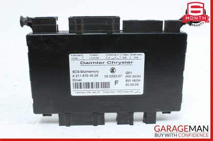 03-12 Mercedes E320 E350 CLS550 GL320 ML500 Front Left Side Seat Control Module